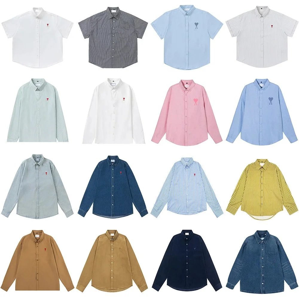 Ami Paris Heart Embroidered Shirt Collection product photo
