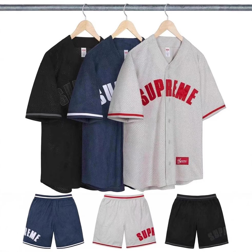Supreme Mesh Baseball Shirt and Shorts Set product photo