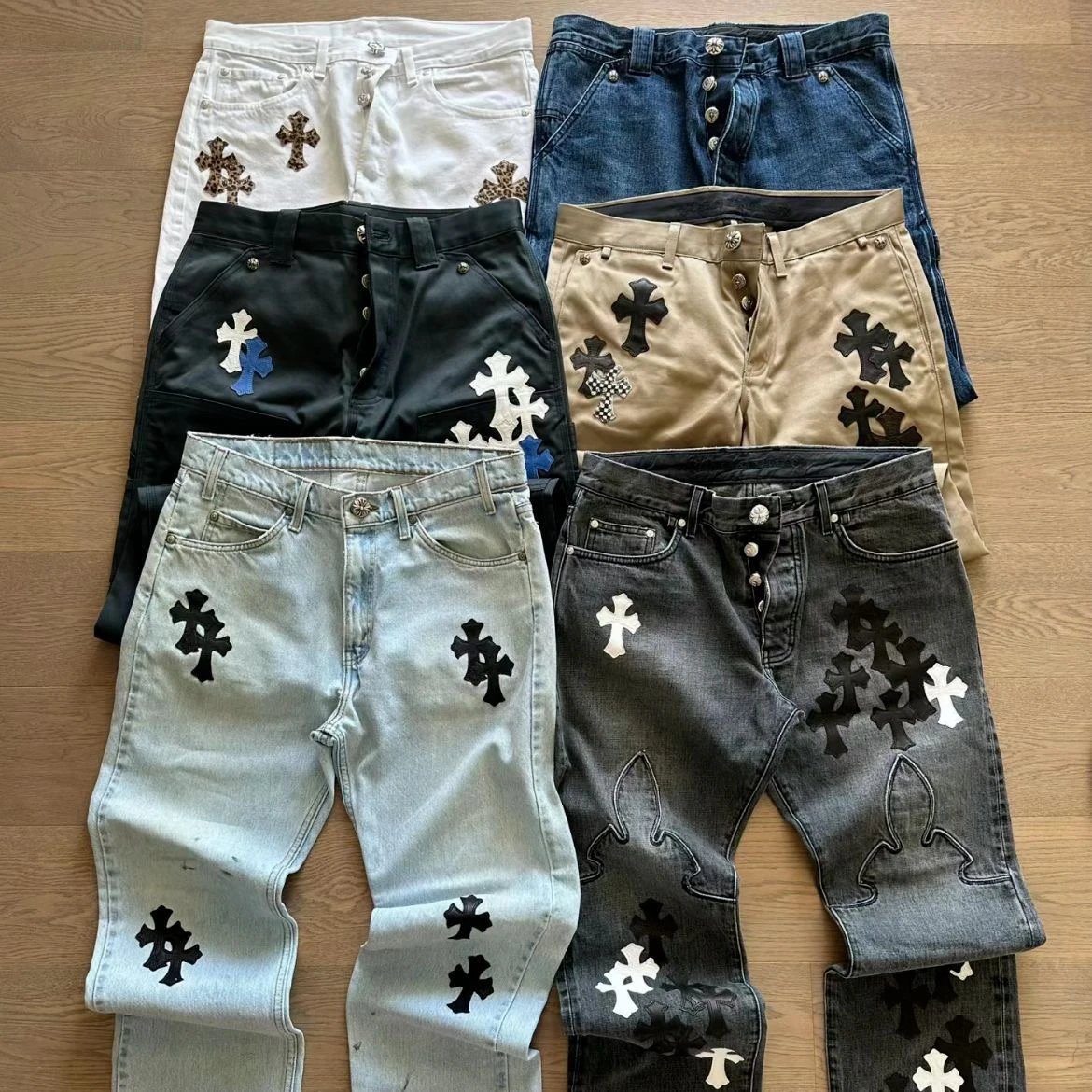 Chrome Hearts Cross Patch Jeans product photo