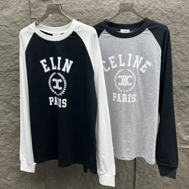 Celine Paris Logo Raglan Long-Sleeve T-Shirt product photo