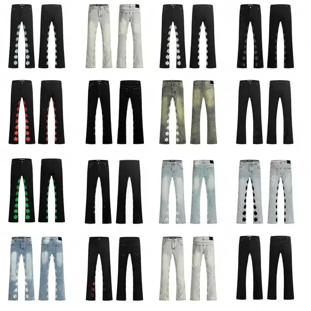 Floral Graphic Flared Denim Jeans Collection product photo