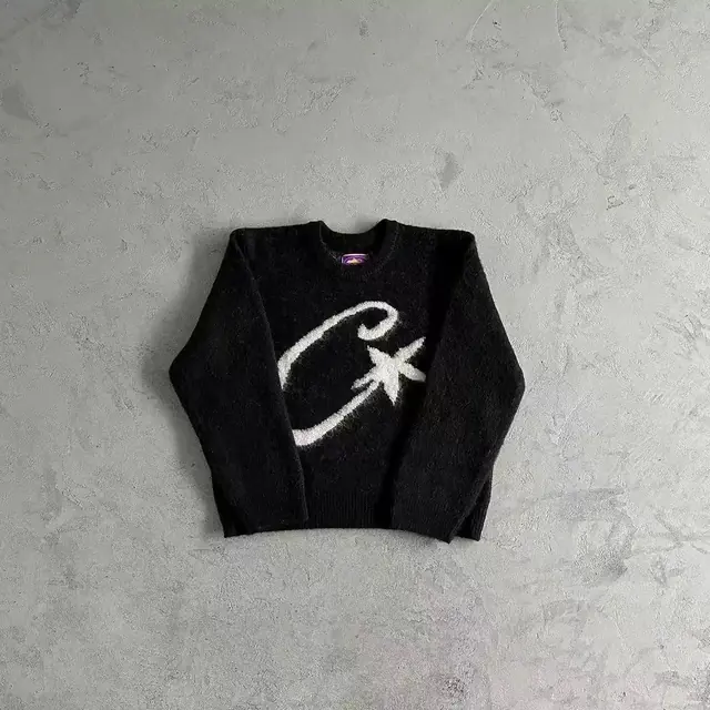 Corteiz Fuzzy Graphic Knit Sweater product photo
